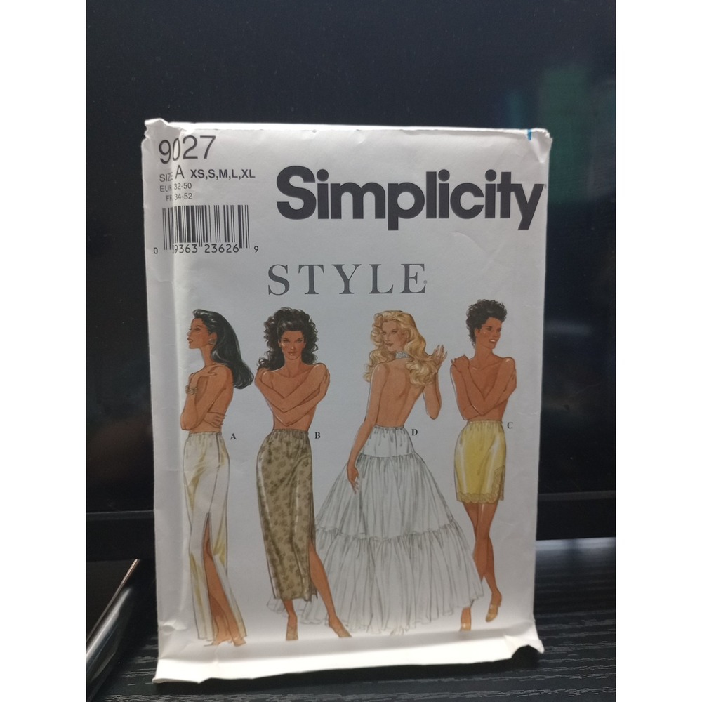 Simplicity Sewing Pattern 9027 Slip Petticoat Misses Size XS-XL UNCUT